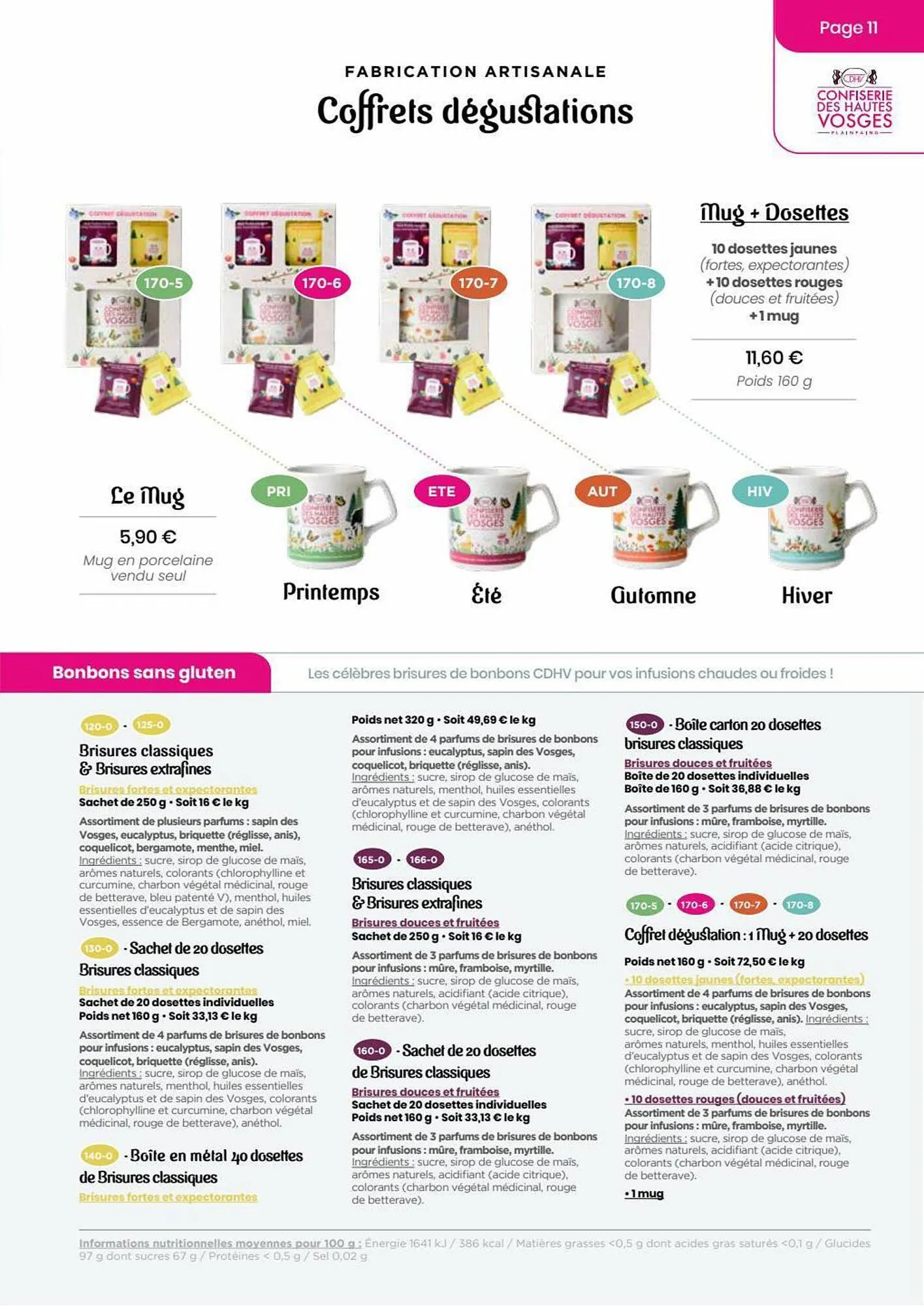Catalogue Confiserie des Hautes Vosges du 13 juillet au 31 décembre 2023 - Catalogue page 11