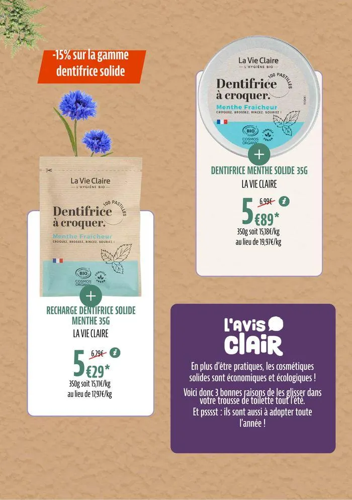 Tutes Nos Promos Bio Pour Un Ete Savoureux du 28 juin au 7 juillet 2024 - Catalogue page 38