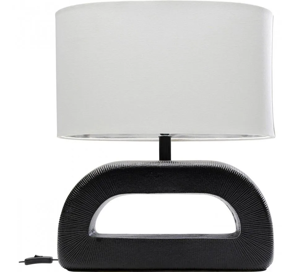 Lampe Tube 52cm noire et blanche Kare Design