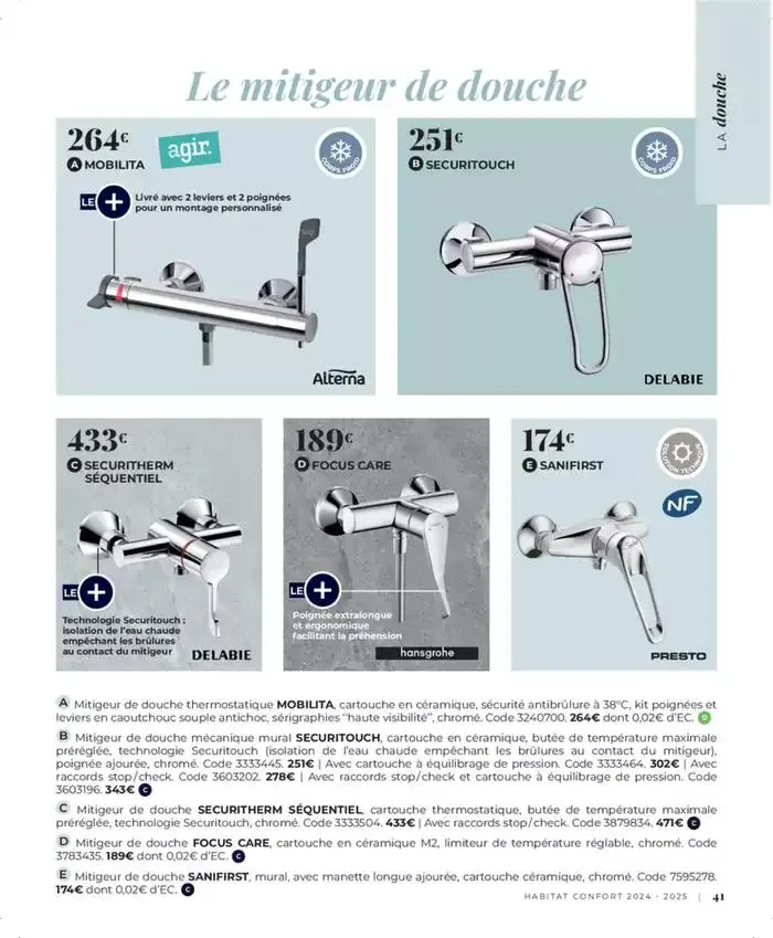 Cedeo Habitat confort du 1 octobre au 31 mai 2025 - Catalogue page 43