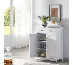 YAHEETECH Armoire De Salle De Bain Blanc Meuble De Rangement 3 Etagères