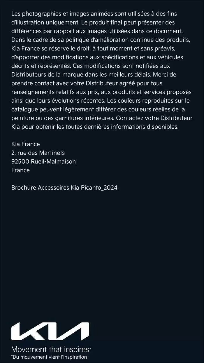 KIA Nouvelle Picanto - Accessoires du 26 septembre au 17 septembre 2025 - Catalogue page 24