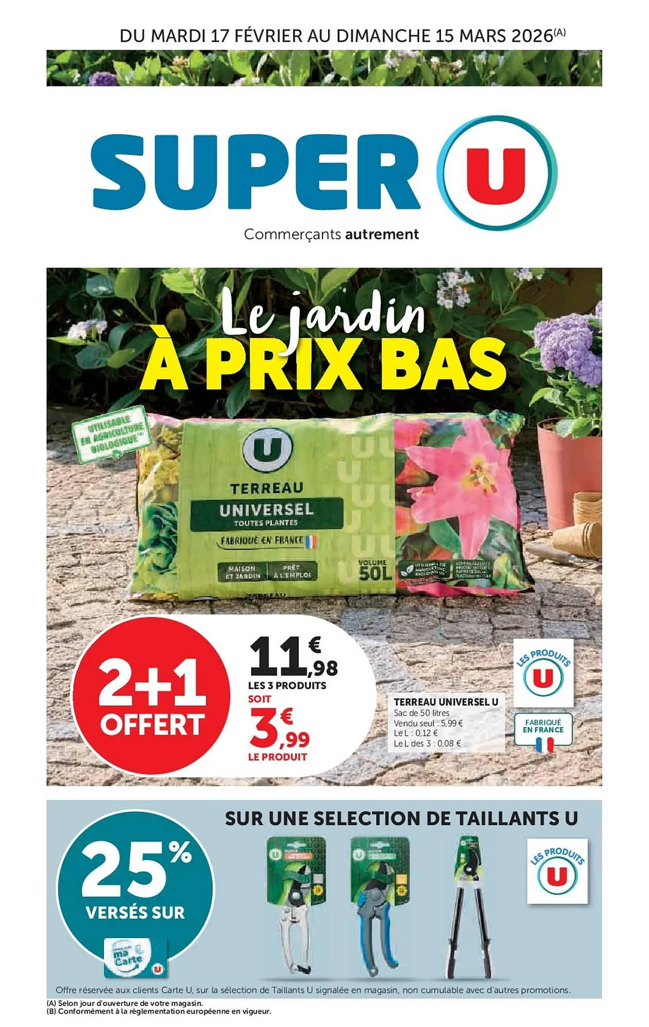 Catalogue Super U du 17 février au 15 mars 2026 - Catalogue page 1