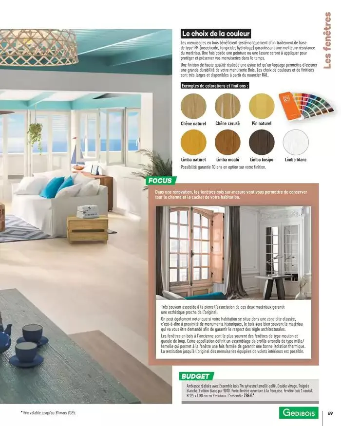 Menuiserie Extérieures 2025 du 1 janvier au 31 décembre 2025 - Catalogue page 69
