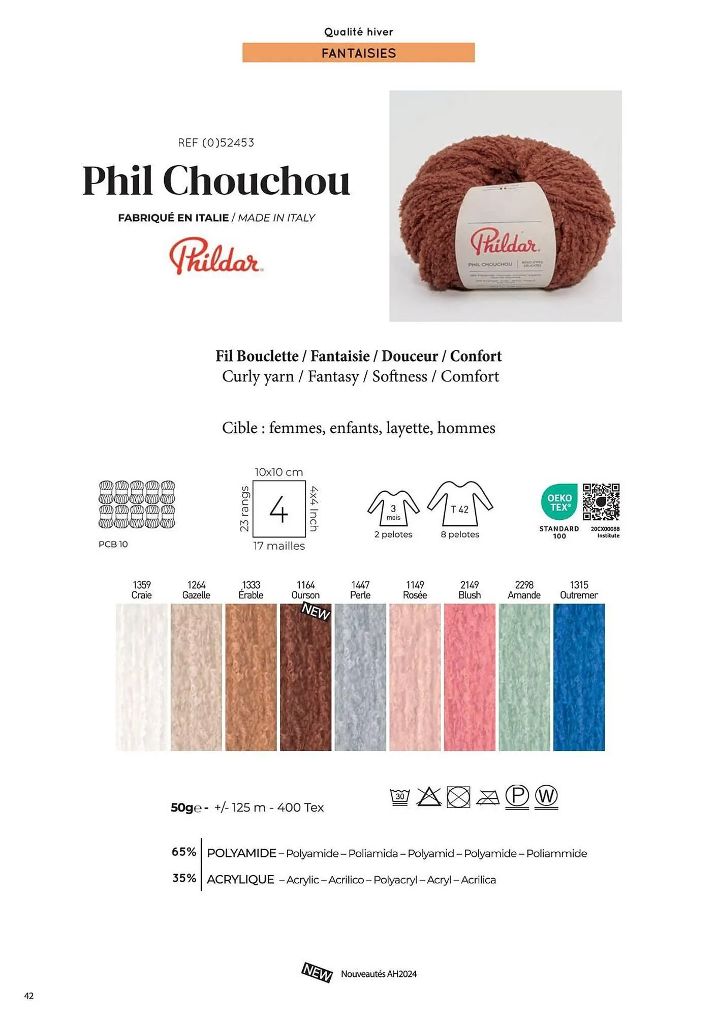 Catalogue Phildar du 10 décembre au 31 août 2025 - Catalogue page 42