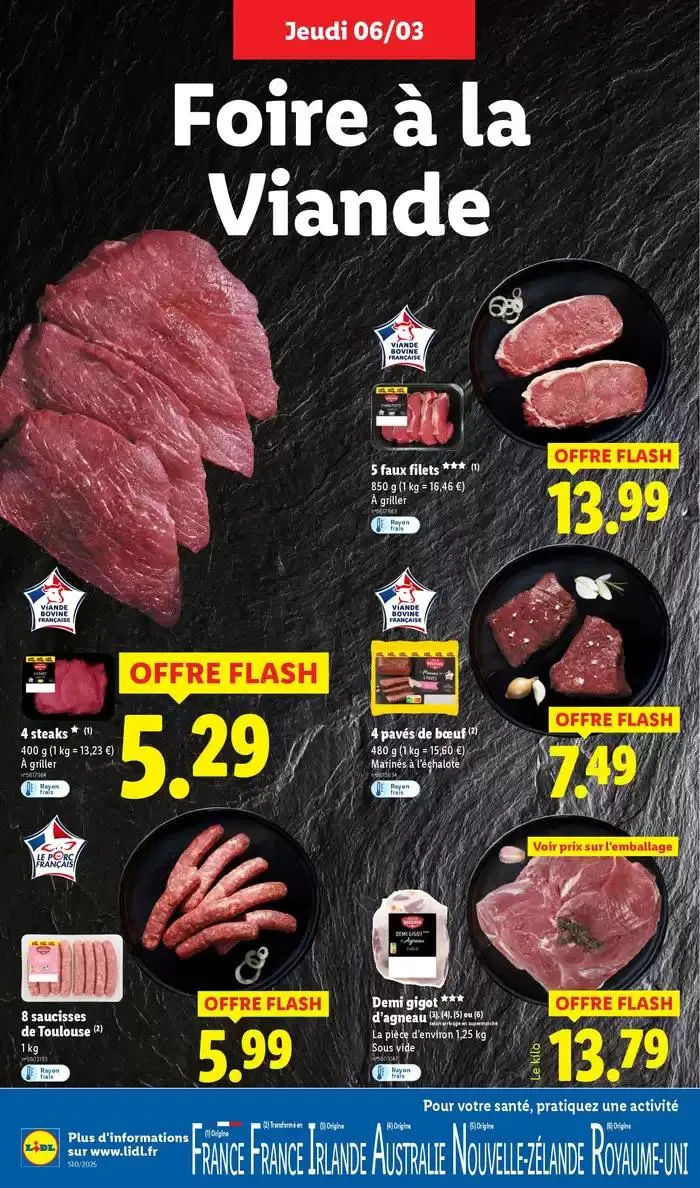 Les bonnes affaires sont chez Lidl ! Découvrez une sélection de produits à petits prix du 6 mars au 12 mars 2025 - Catalogue page 6