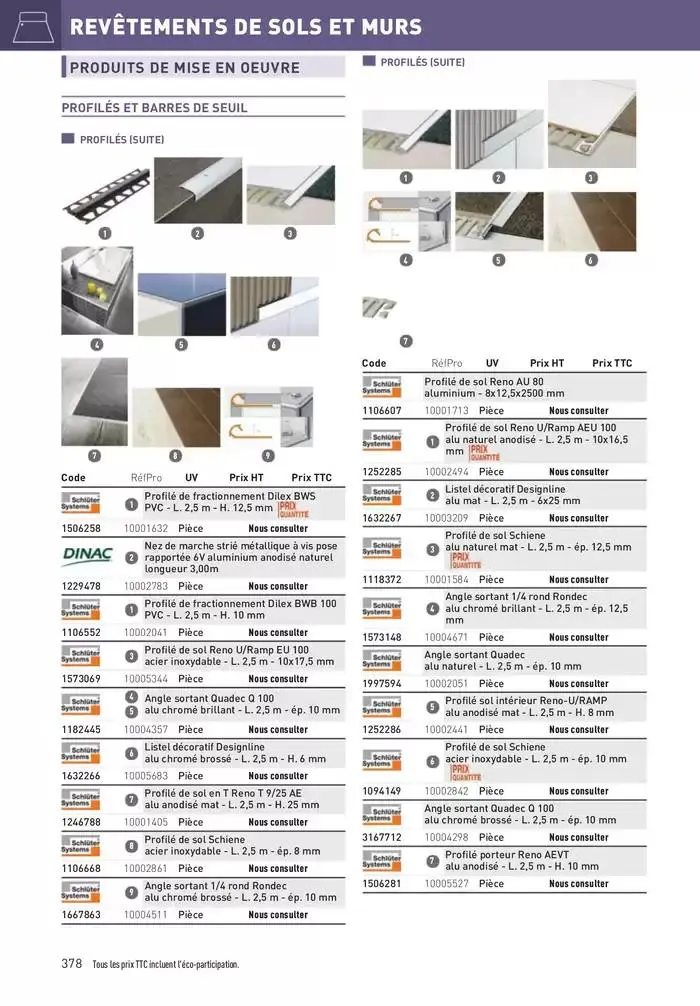 Matériaux 2025 du 1 janvier au 31 décembre 2025 - Catalogue page 378