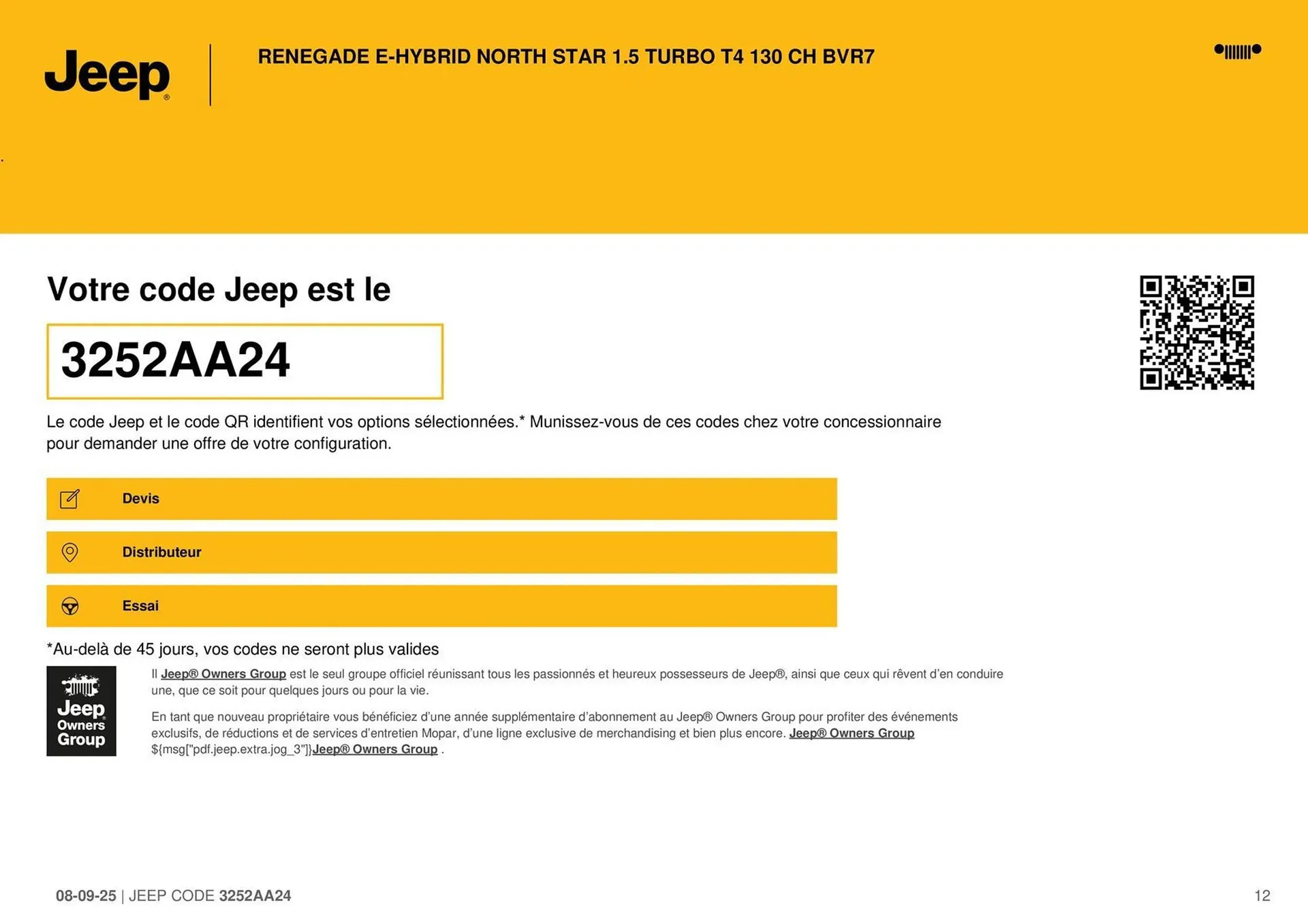 Catalogue Jeep du 8 septembre au 30 septembre 2026 - Catalogue page 12