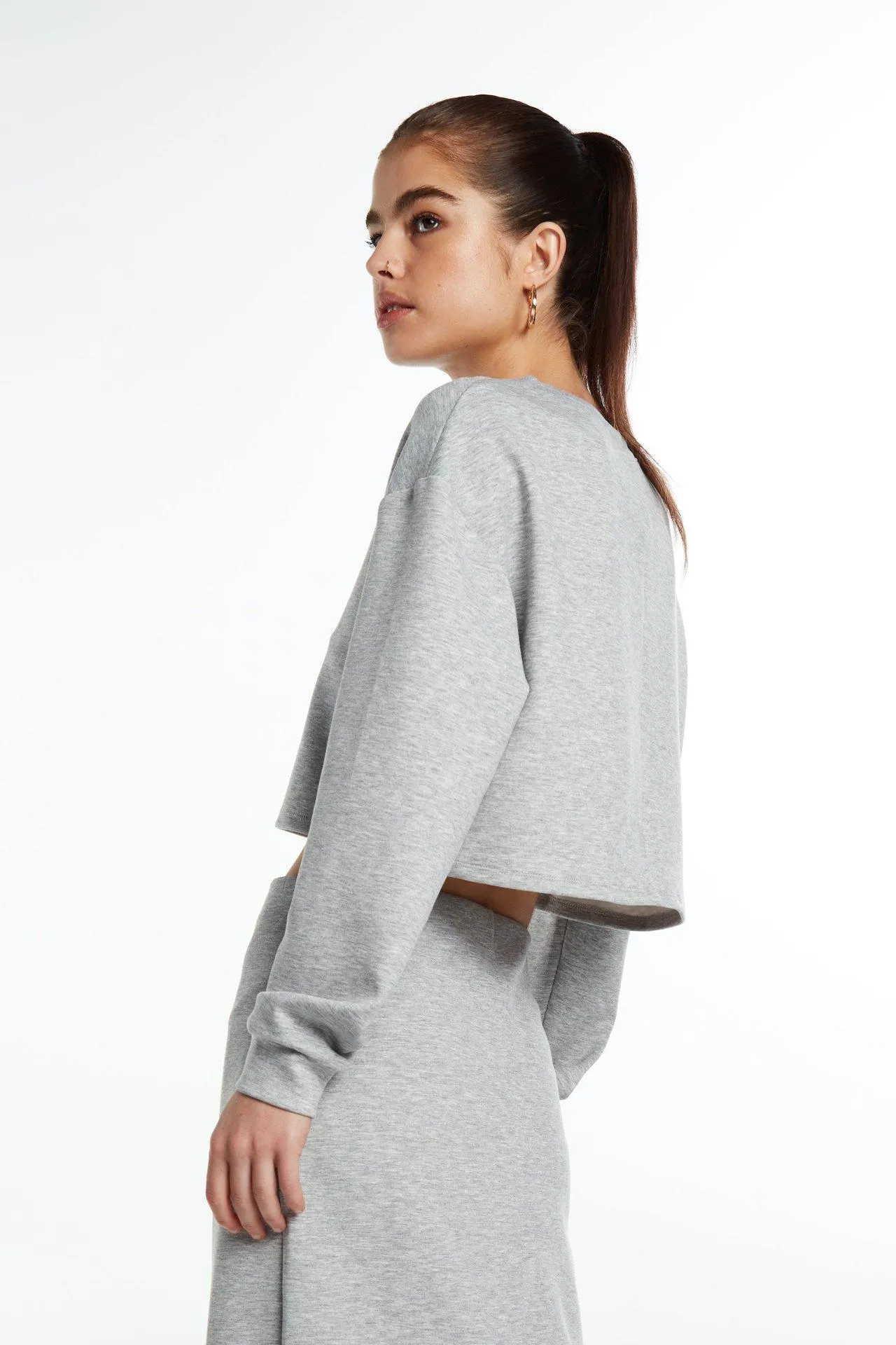 Sweatshirt à l'aspect brillant