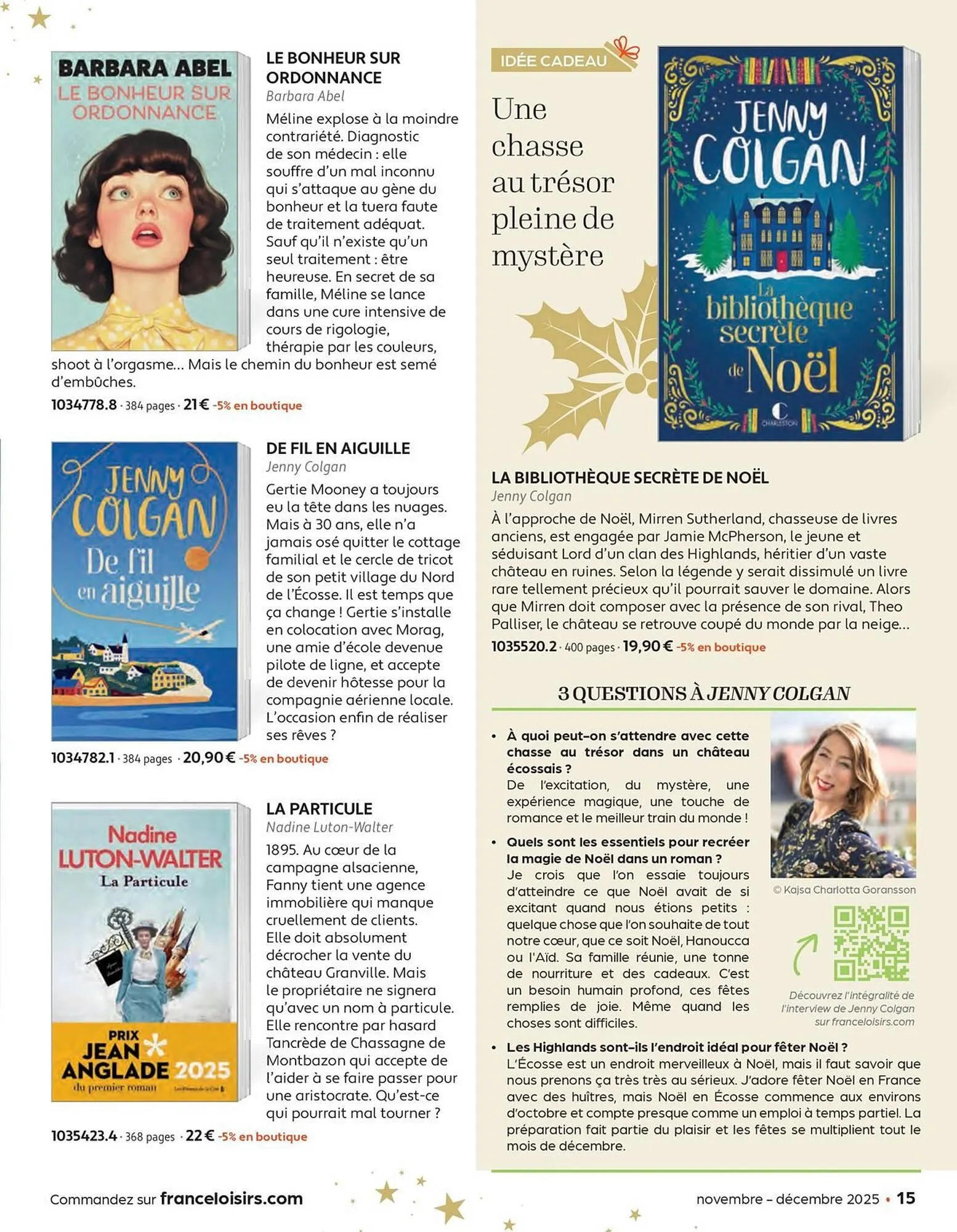 Catalogue France Loisirs du 3 novembre au 31 décembre 2025 - Catalogue page 15