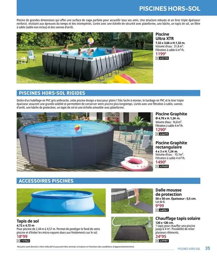 Les plaisir de l'eau Piscine,Spa,Arrosage du 10 mars au 31 décembre 2025 - Catalogue page 35