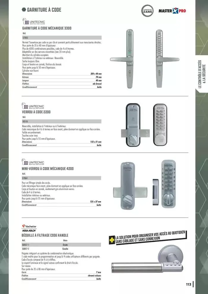 Guide Quincaillerie Serrurerie 2025 - 2026 du 1 avril au 1 avril 2026 - Catalogue page 115