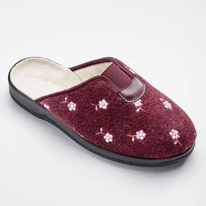Mules velours grande largeur