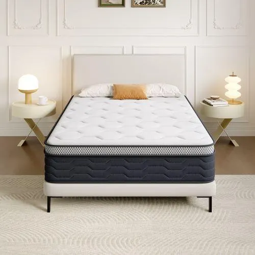 DEWINNER Matelas Ressorts 90x190 Cm, Confort, 7 Zones - 25 Cm D'épaisseur