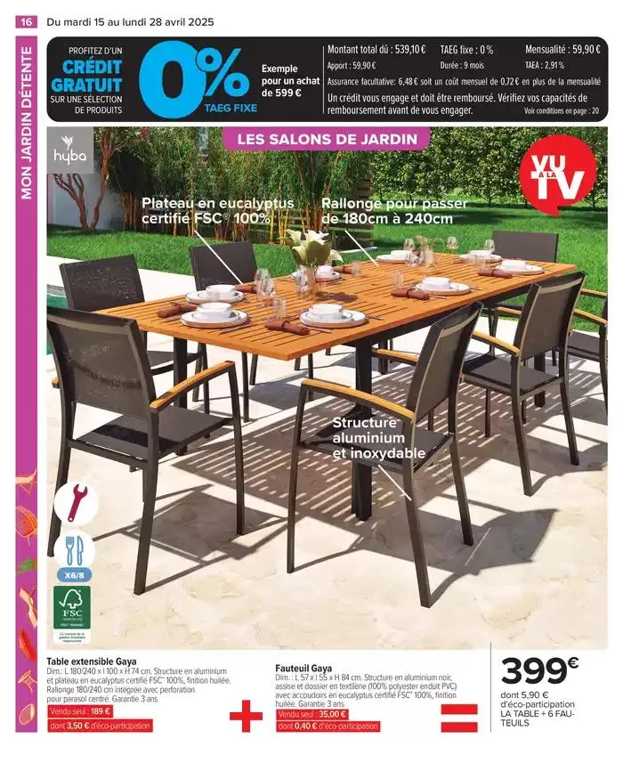 PROFITER ENFIN DE SON JARDIN du 15 avril au 28 avril 2025 - Catalogue page 16