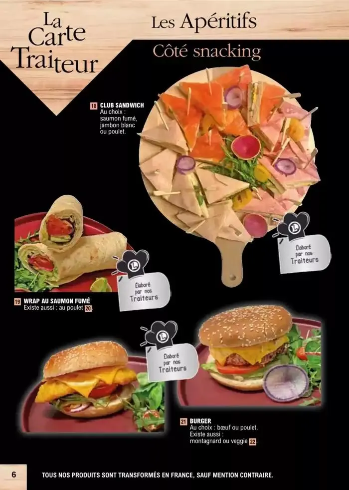 Carte traiteur permanente du 2 janvier au 30 novembre 2025 - Catalogue page 28