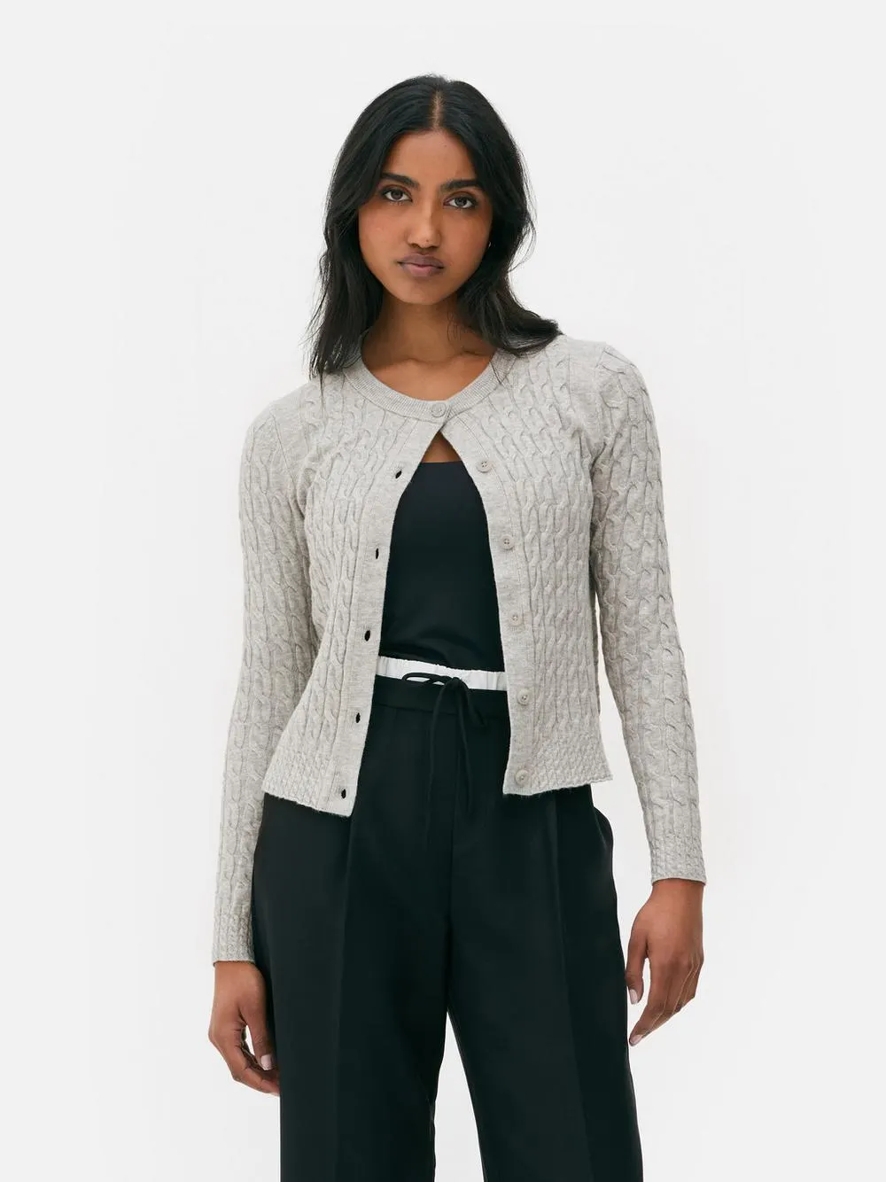 Casaco malha entrançada