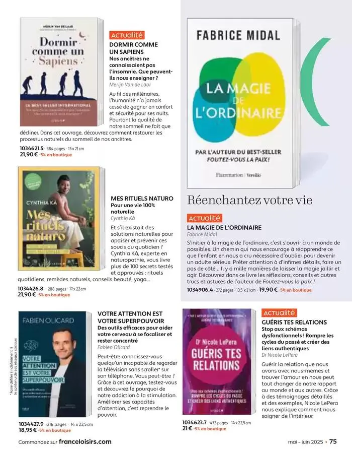 Mai - Juin 2025 du 30 avril au 30 juin 2025 - Catalogue page 75