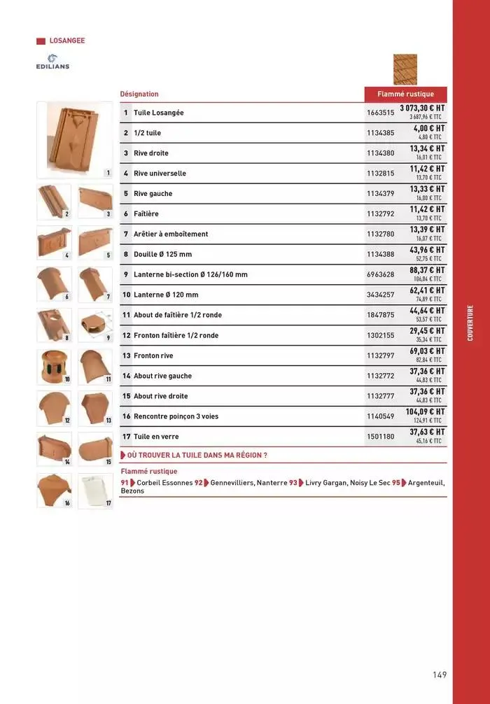 Matériaux 2025 du 1 janvier au 31 décembre 2025 - Catalogue page 149