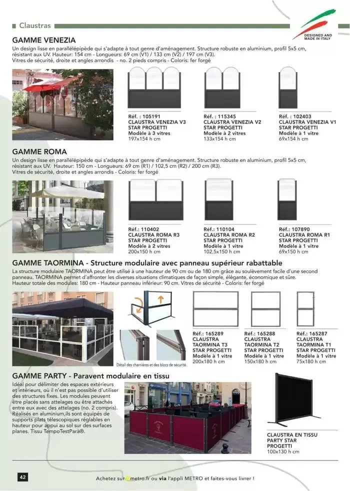 Metro #Terrasse édition 2025 du 30 janvier au 1 juillet 2025 - Catalogue page 42