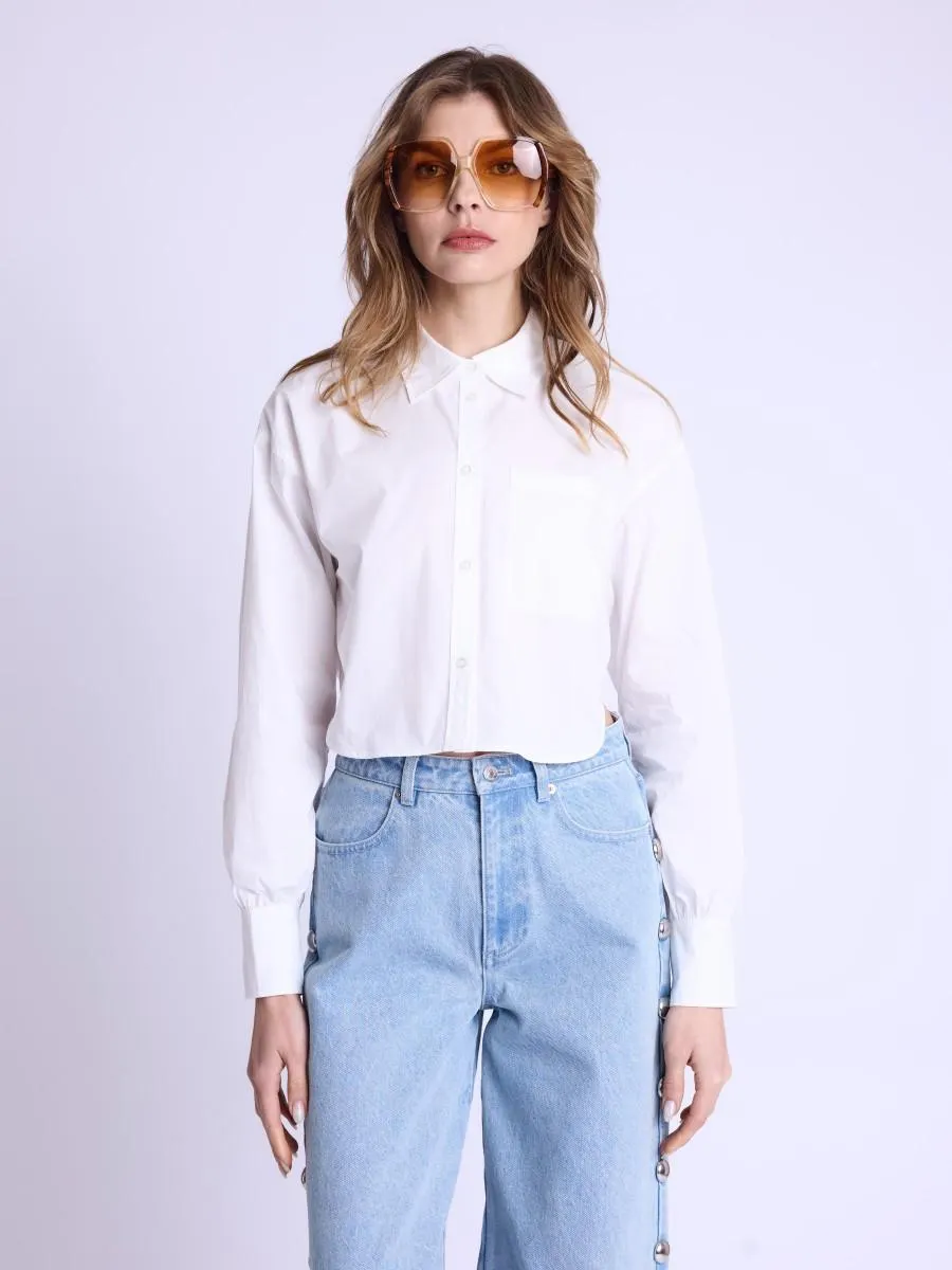 COSIMA | Chemise courte blanche