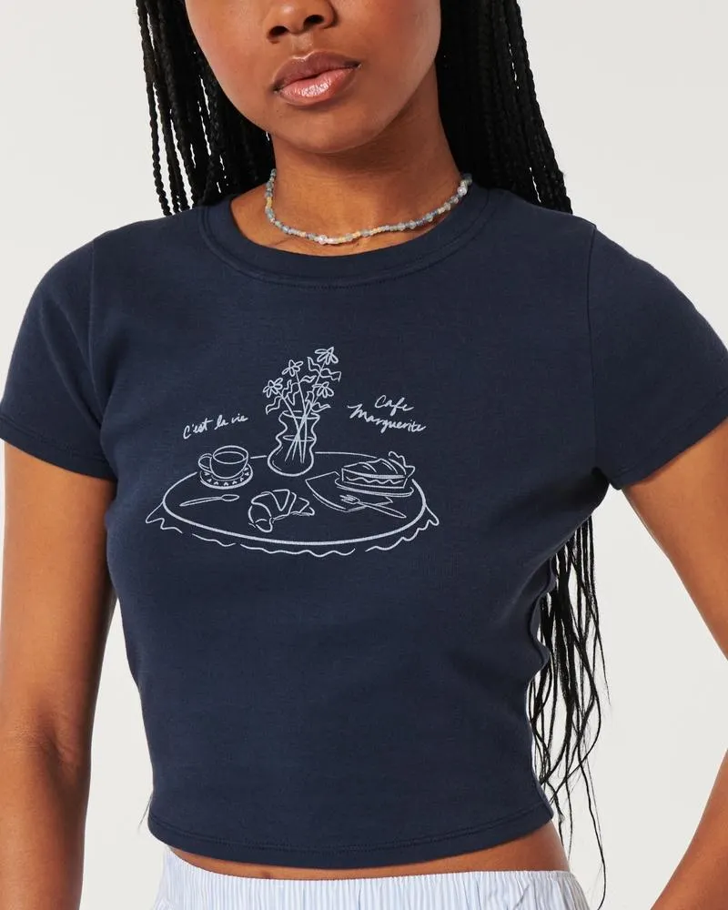 Café Marguerite Graphic Baby Tee