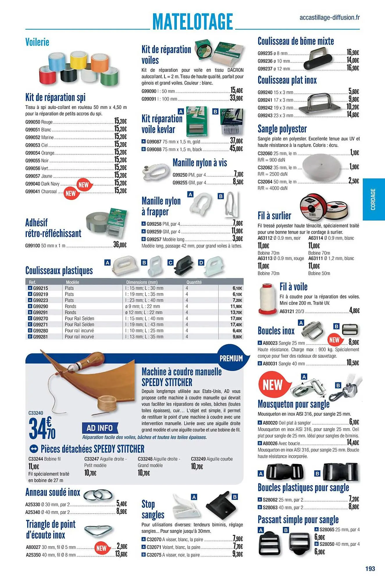 Catalogue Accastillage Diffusion du 1 mars au 31 décembre 2023 - Catalogue page 195