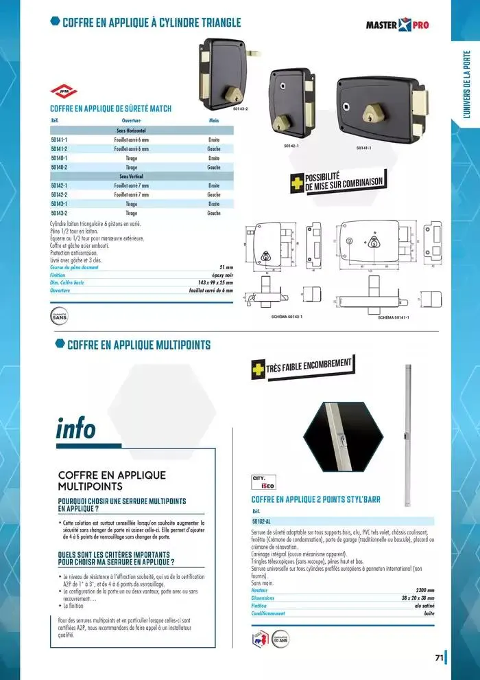 Guide Quincaillerie Serrurerie 2025 - 2026 du 1 avril au 1 avril 2026 - Catalogue page 73