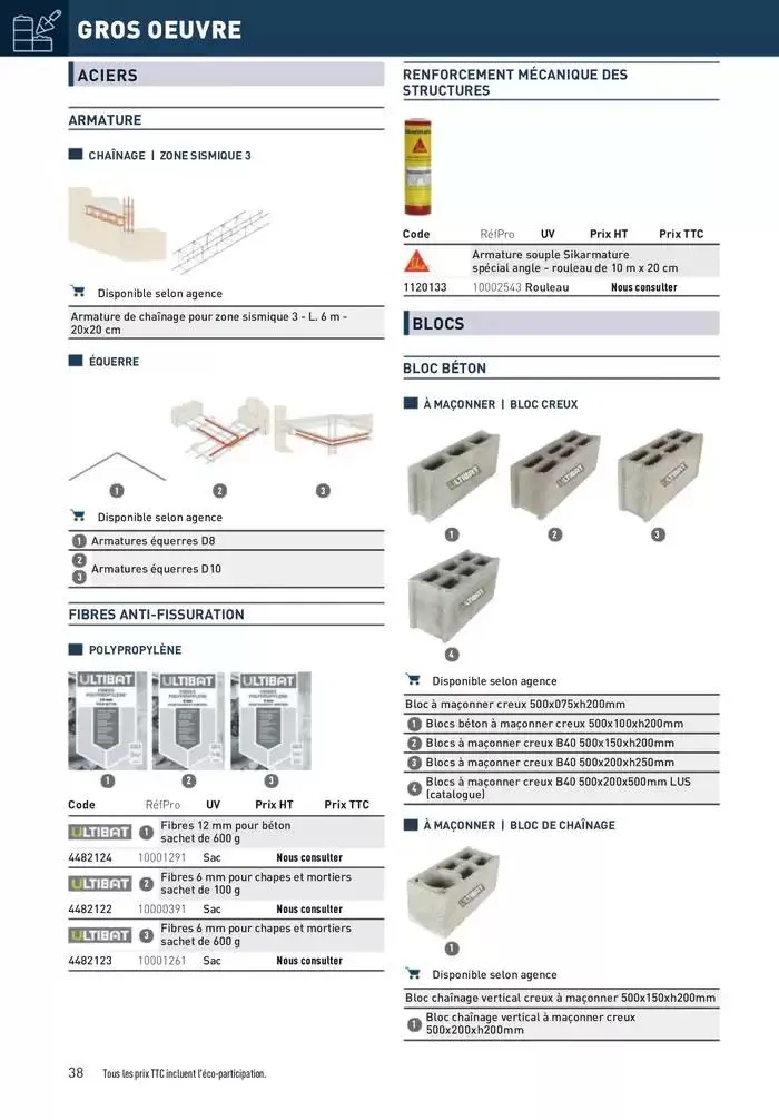 Matériaux 2025 du 1 janvier au 31 décembre 2025 - Catalogue page 38