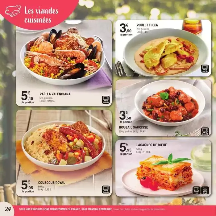 CARTE TRAITEUR PERMANENTE du 31 mars au 30 mars 2026 - Catalogue page 24