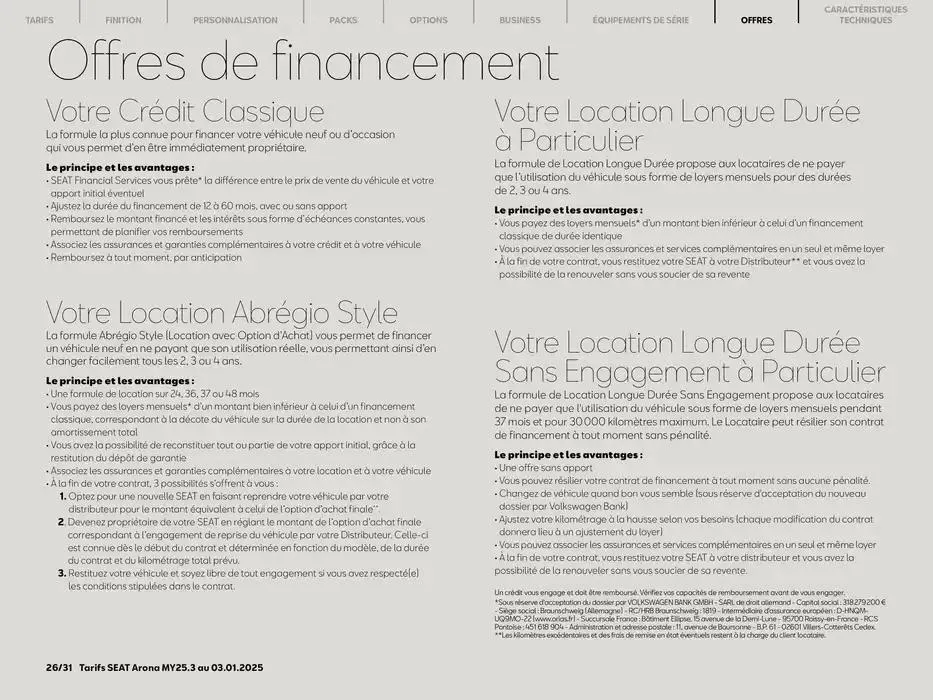 SEAT Arona du 17 janvier au 17 janvier 2026 - Catalogue page 26