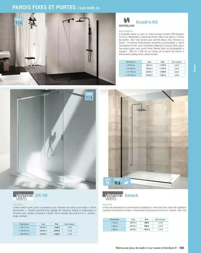 SALLE DE DE BAINS ET CARRELAGE 2025 du 11 avril au 31 décembre 2025 - Catalogue page 185