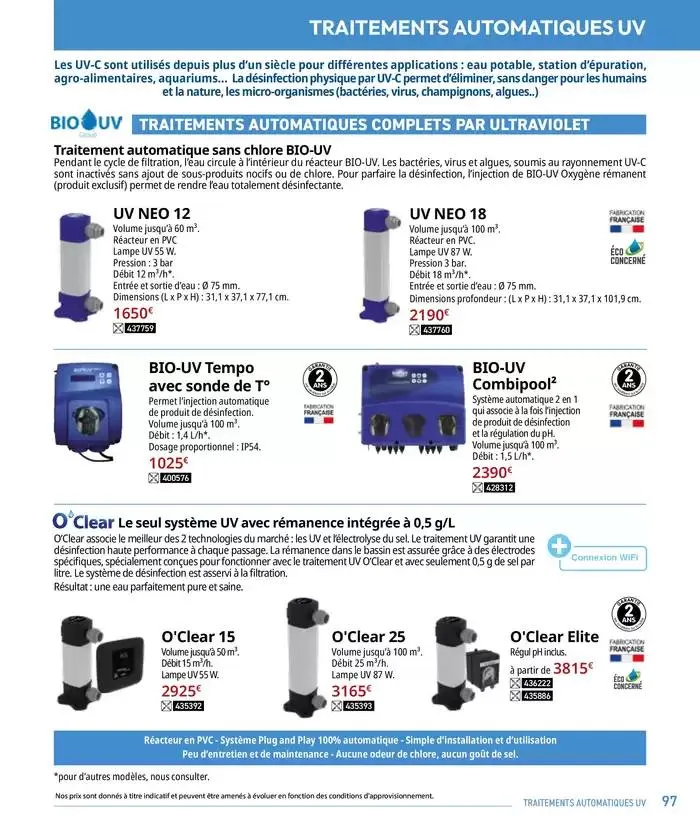 Les plaisir de l'eau Piscine,Spa,Arrosage du 10 mars au 31 décembre 2025 - Catalogue page 97