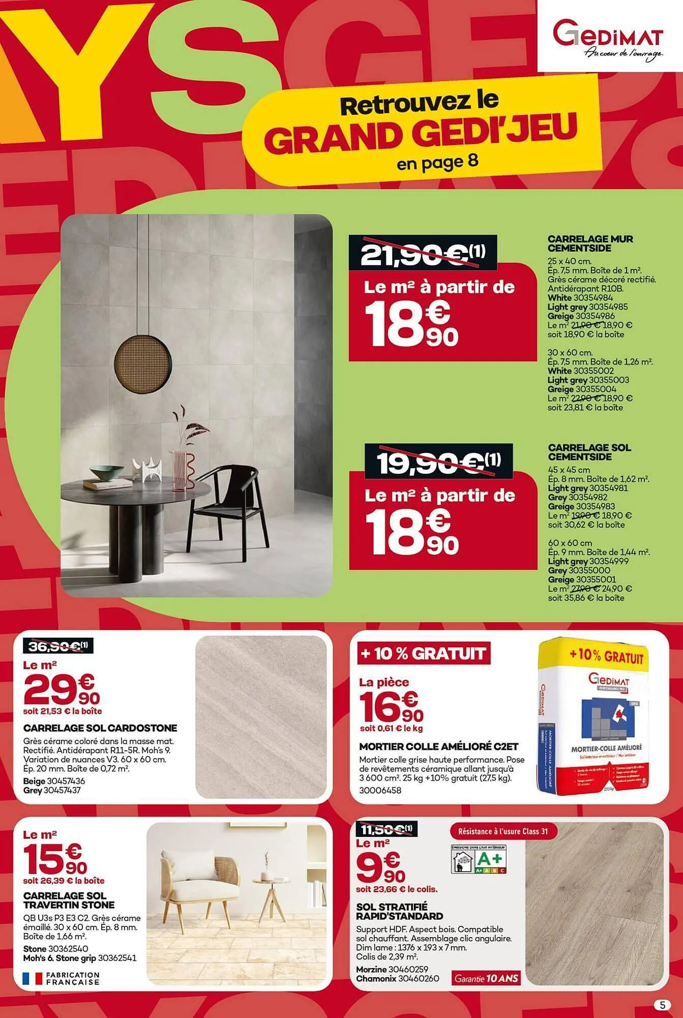 Catalogue Gedimat du 6 mai au 23 mai 2026 - Catalogue page 5