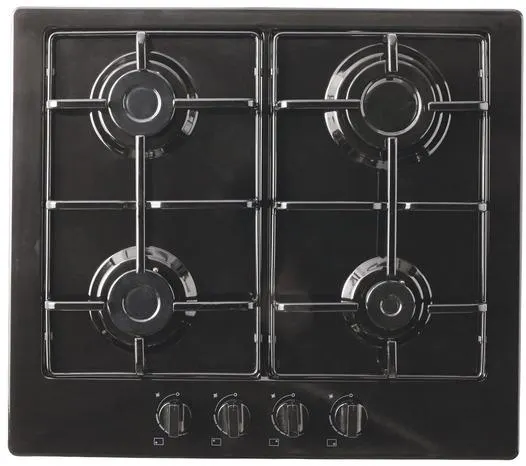 Plaque de cuisson gaz à 4 zones - L. 56 x P. 49 cm
