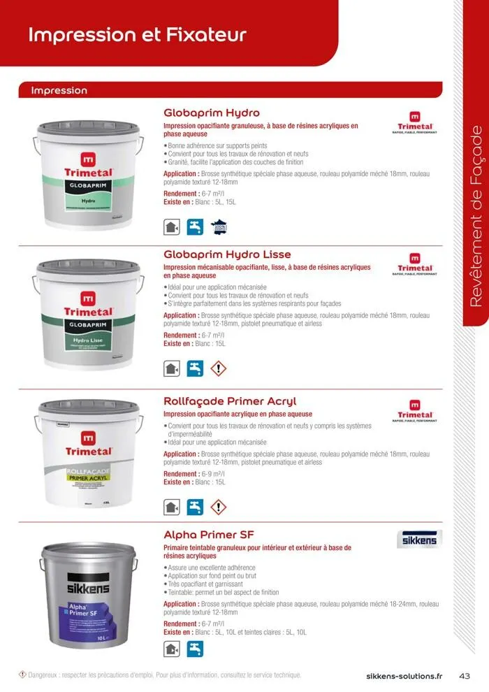  Le catalogue Sikkens Solutions 2023 du 9 mai au 31 décembre 2025 - Catalogue page 43