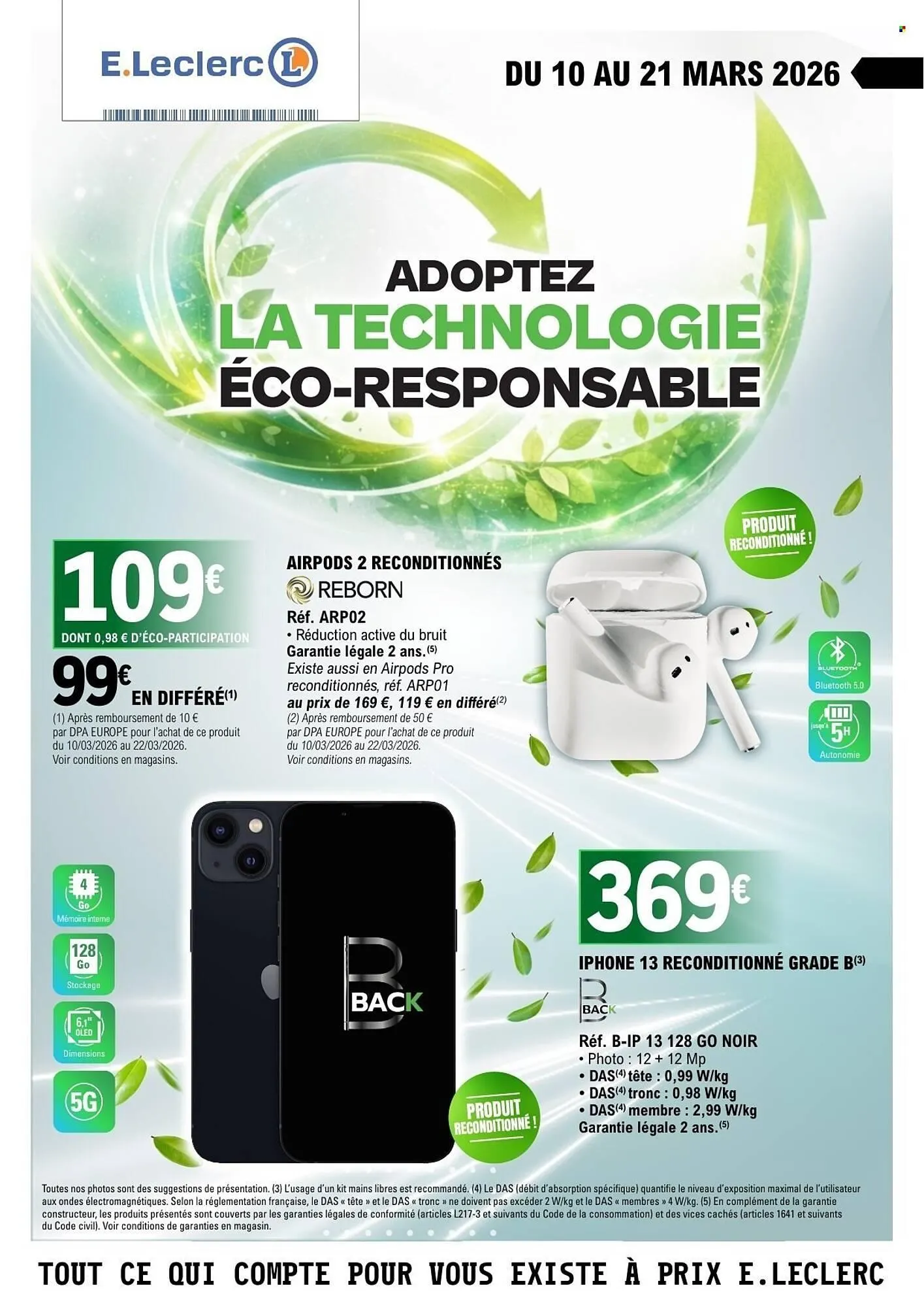Catalogue E.Leclerc du 10 mars au 21 mars 2026 - Catalogue page 1