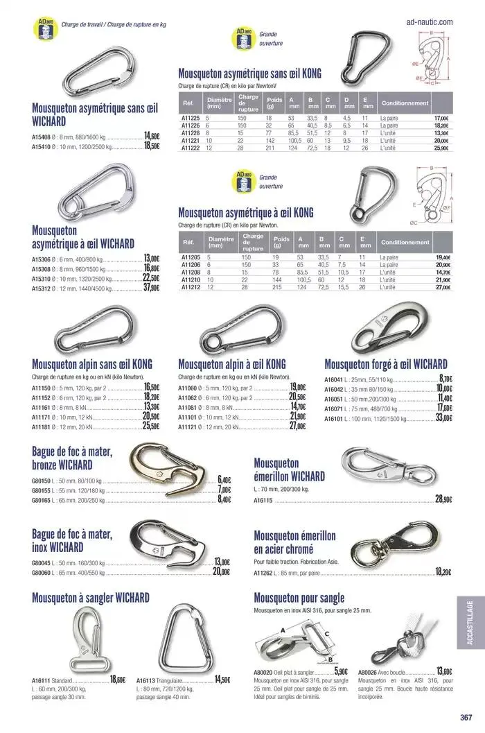 Catalogue Accastillage Diffusion 2025 du 1 janvier au 31 décembre 2025 - Catalogue page 369