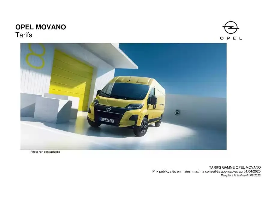 Opel Movano du 26 mars au 26 mars 2026 - Catalogue page 1