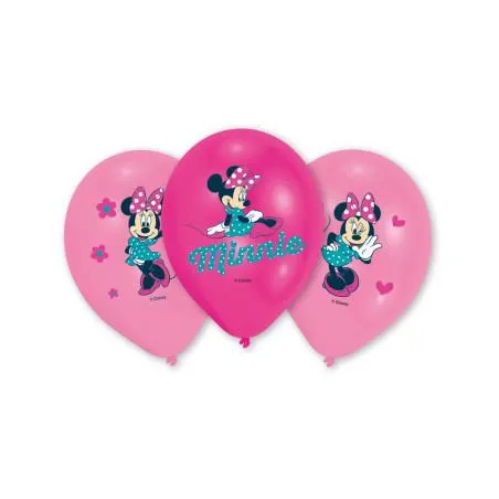 Lot de 6 ballons Minnie en latex