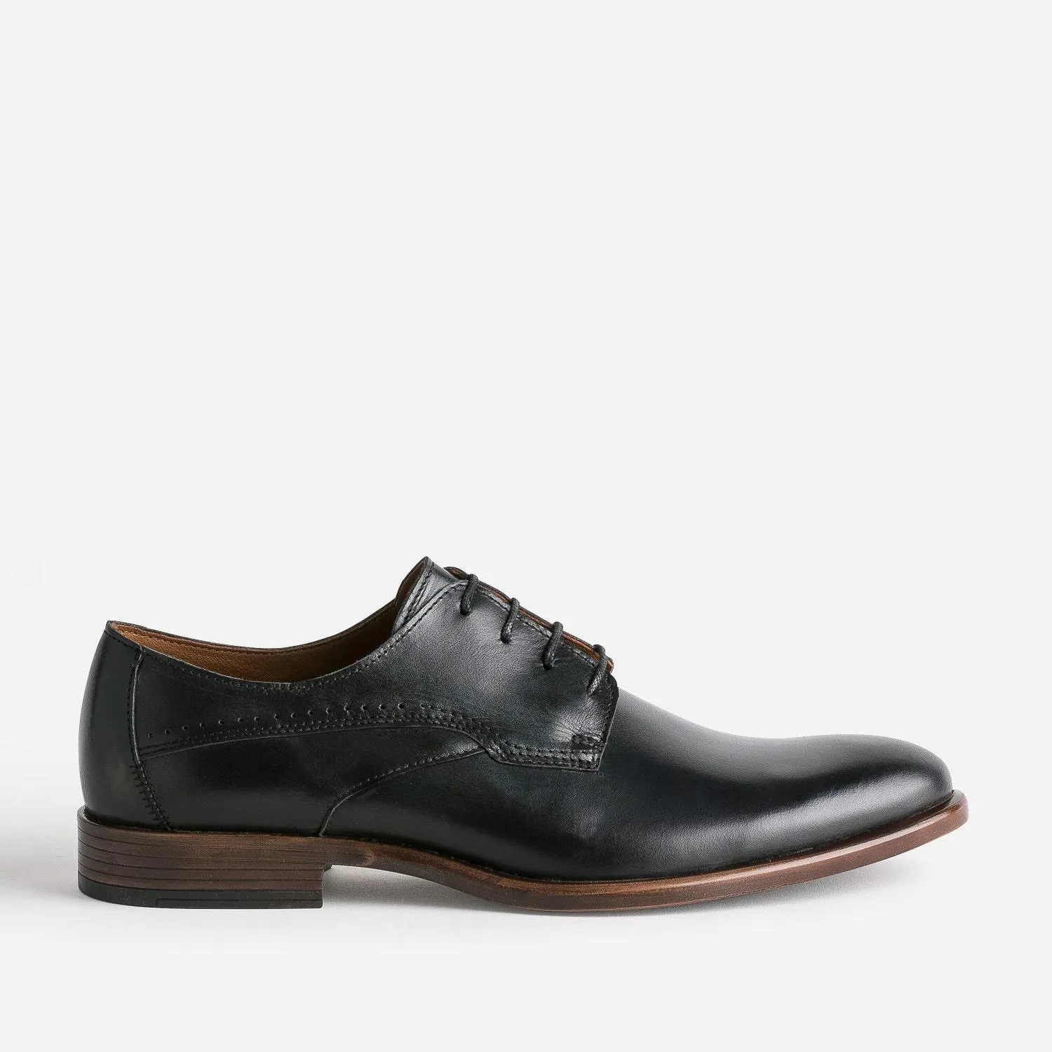 Derby noir éco-conçu en cuir