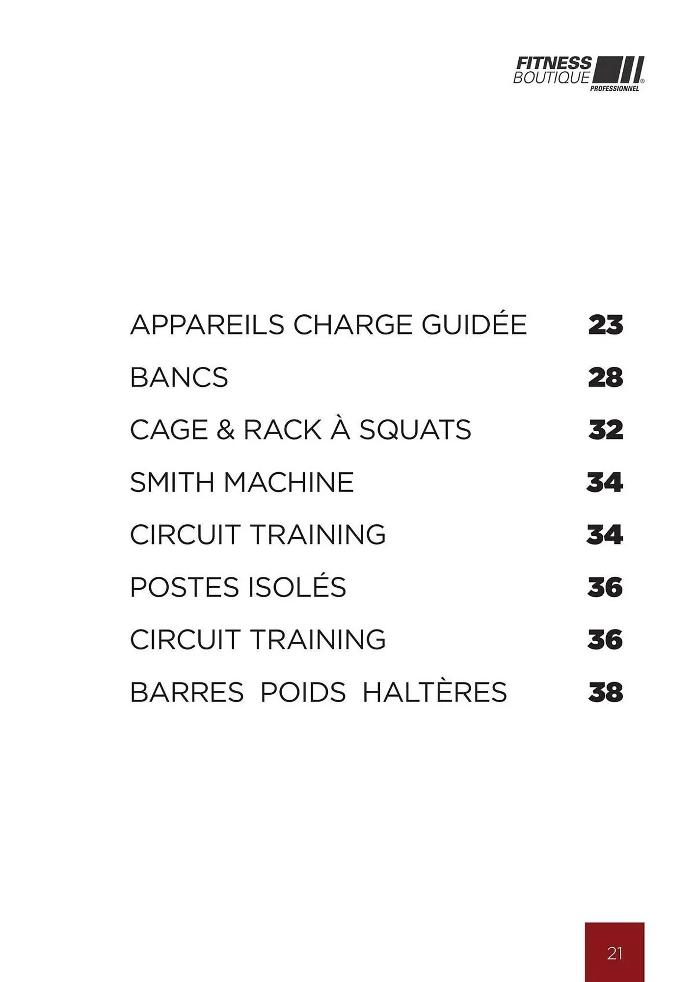 Catalogue Fitness Boutique du 27 mars au 28 février 2026 - Catalogue page 21