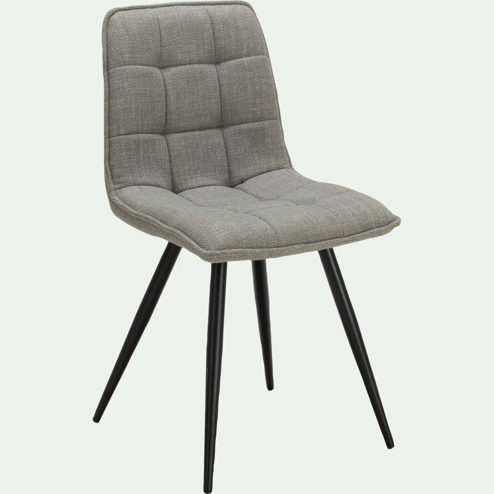 Chaise en tissu capitonné - vert