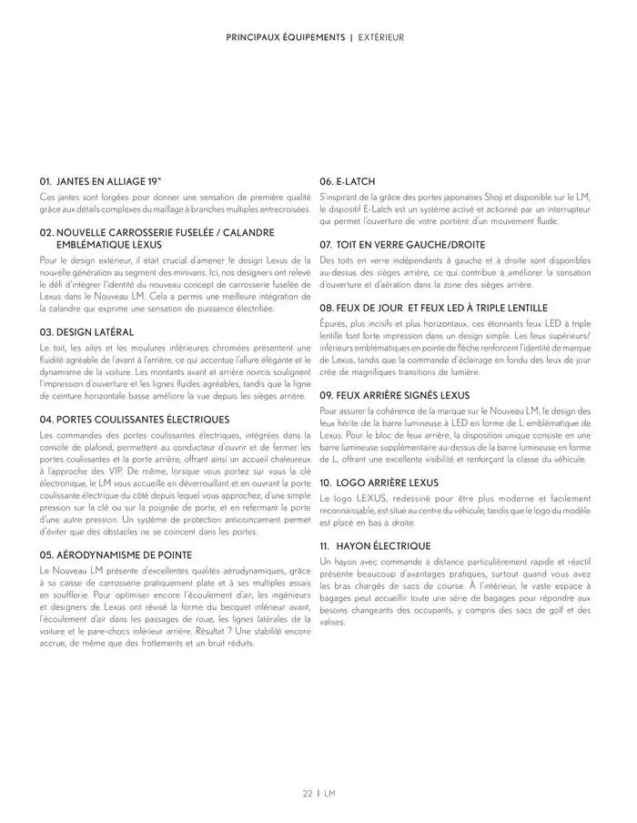 Lexus LM du 27 mars au 27 mars 2026 - Catalogue page 22