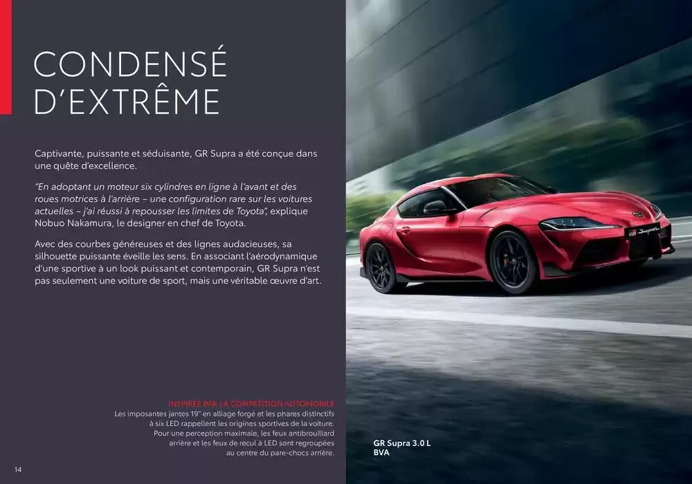 Toyota Supra du 9 avril au 9 avril 2026 - Catalogue page 14