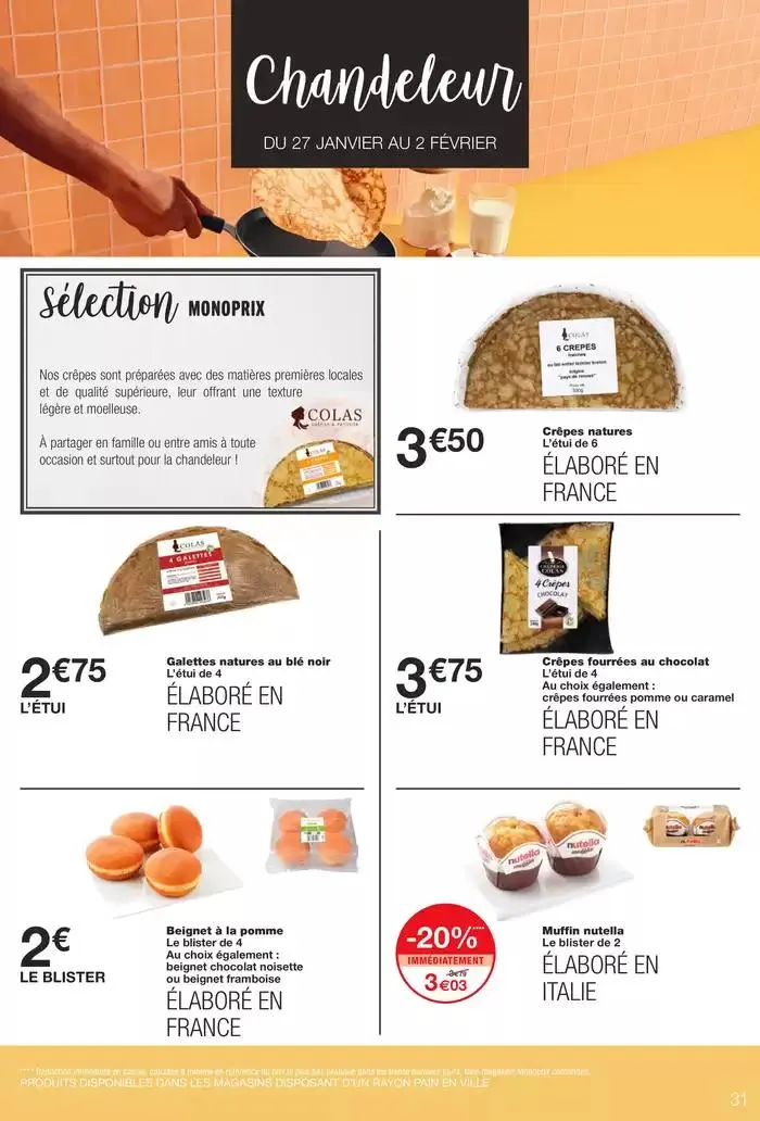 CATALOGUE PROMOTIONNEL du 20 janvier au 2 février 2025 - Catalogue page 31