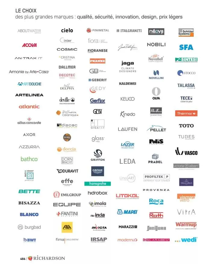 SALLE DE DE BAINS ET CARRELAGE 2025 du 11 avril au 31 décembre 2025 - Catalogue page 488