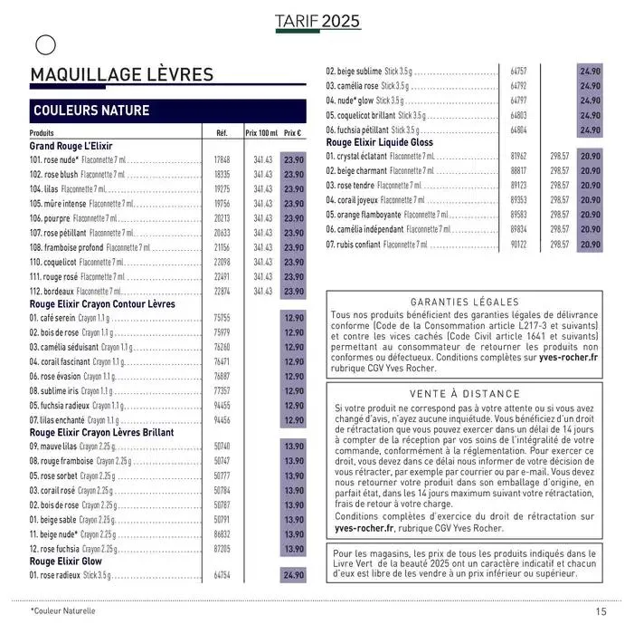 LIVRE VERT DE LA BEAUTÉ 2025 du 23 avril au 31 décembre 2025 - Catalogue page 15