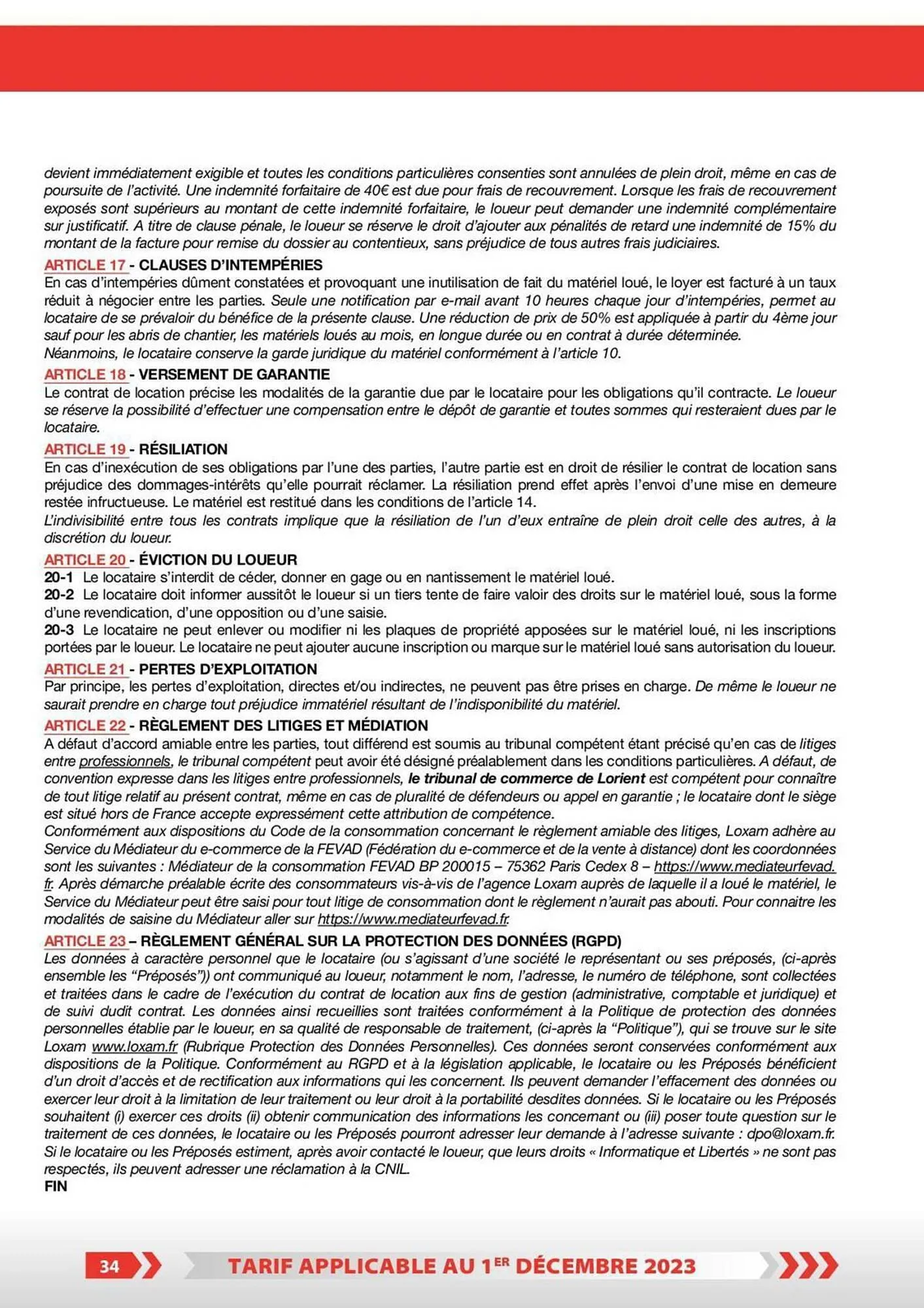 Catalogue Loxam du 1 décembre au 31 décembre 2023 - Catalogue page 29