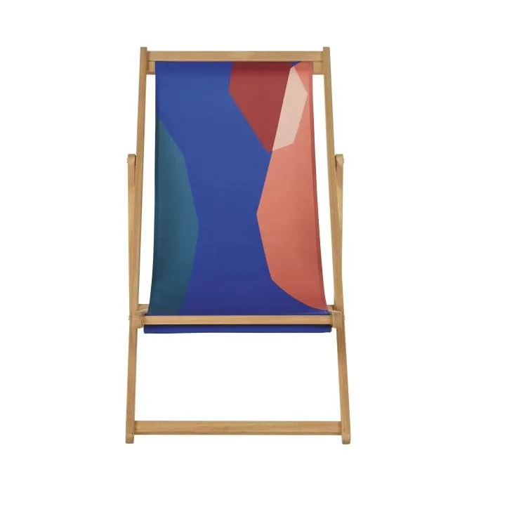 Chilienne de madera de eucalipto y tejido de poliéster reciclado multicolor